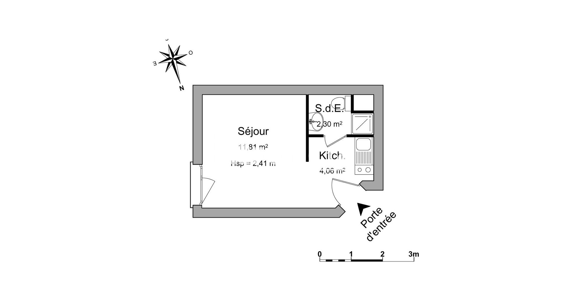 Appartement à louer, 18m², Caen