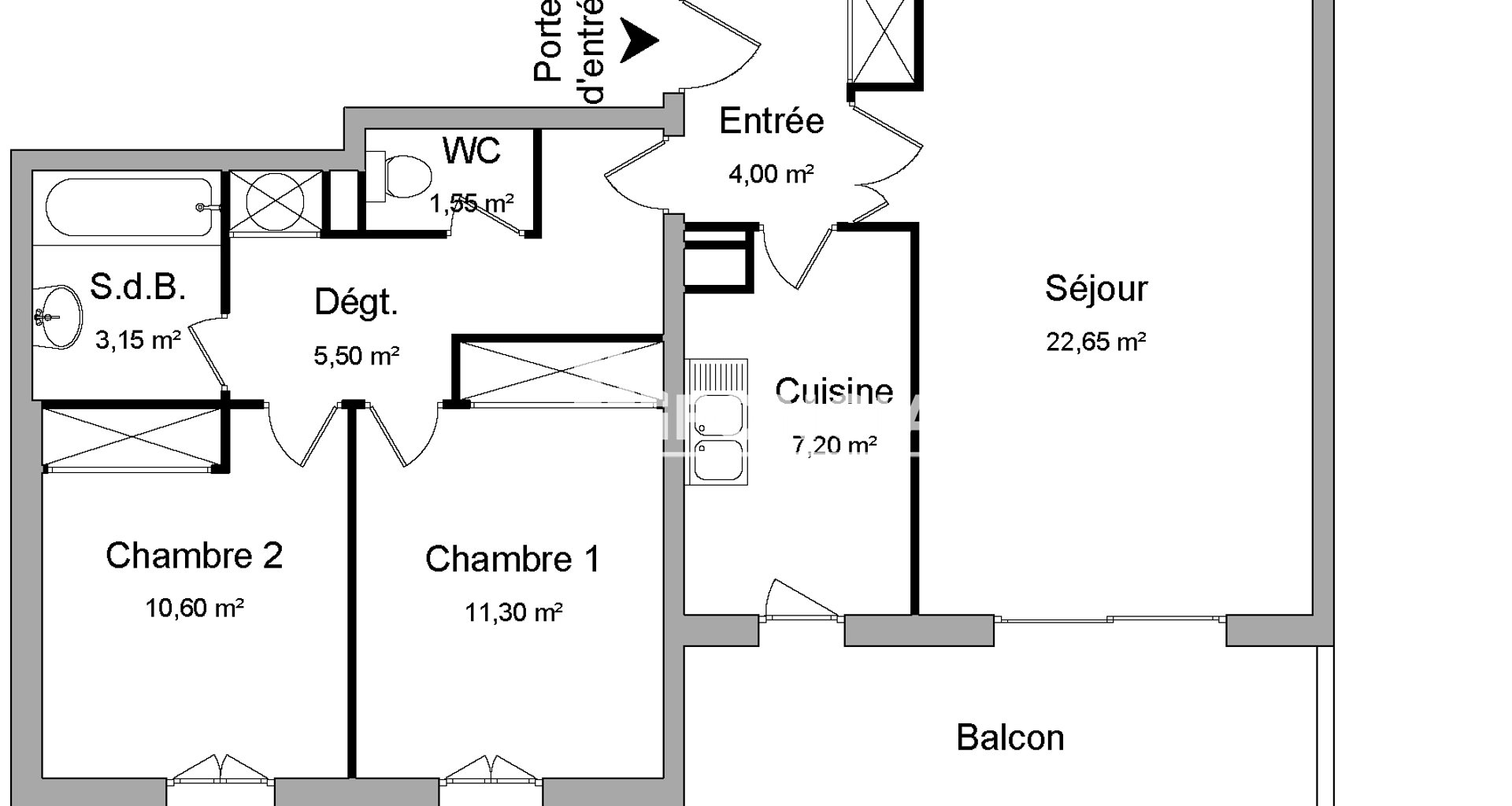 Appartement à louer, 65m², Monteux