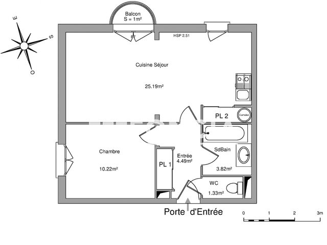 Appartement à louer, 45m², Poitiers