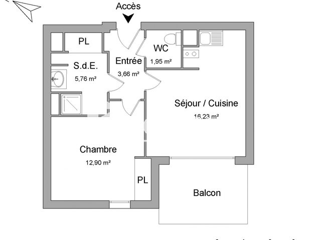 Appartement à louer, 40m², Le Bouscat