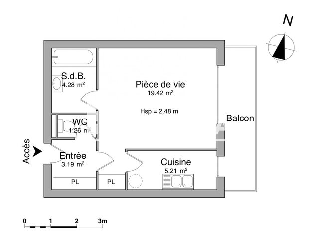 Appartement à louer, 33m², Anglet