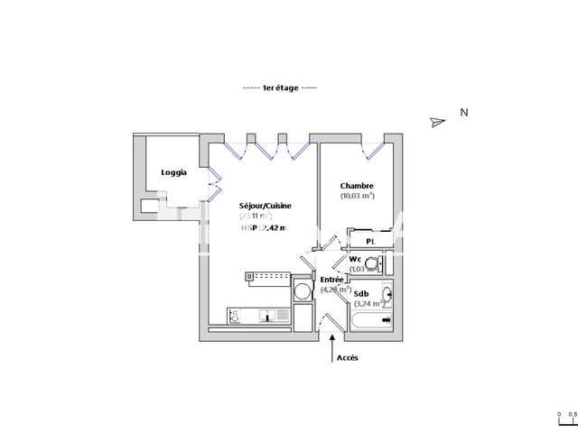 Appartement à louer, 43m², Bordeaux