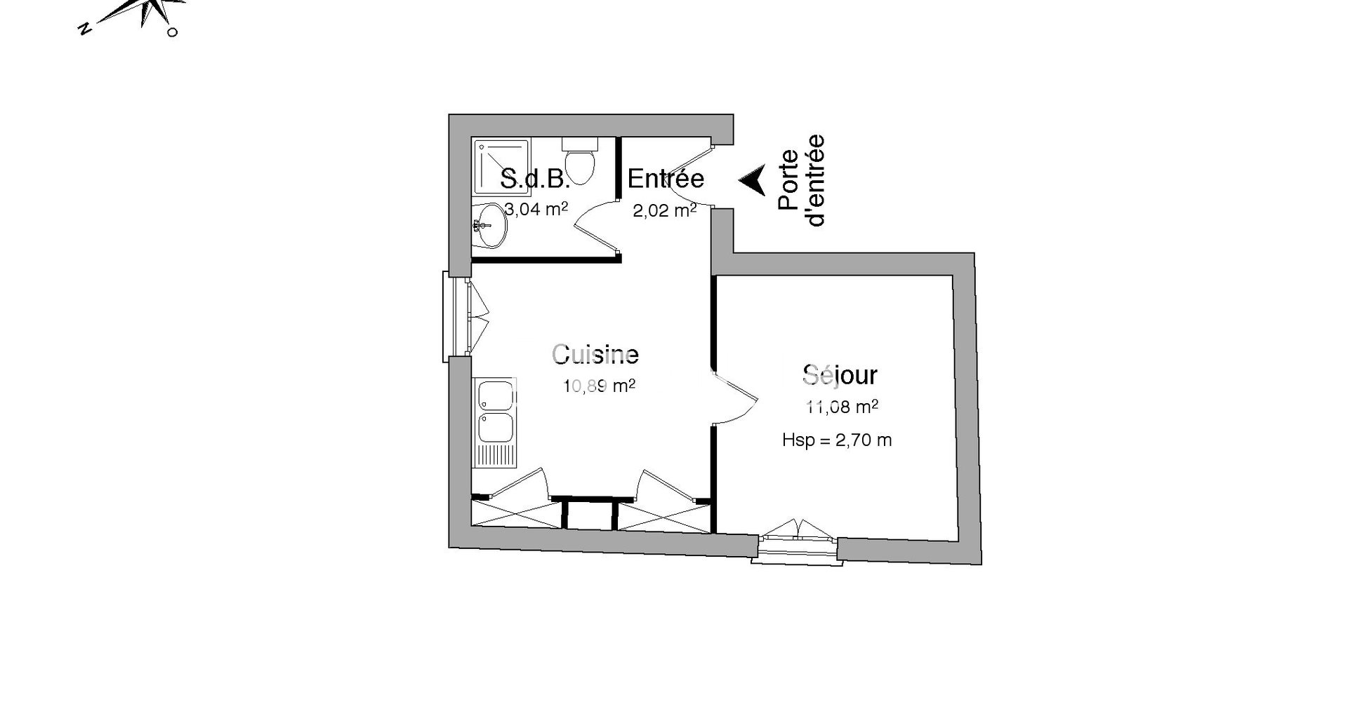 Appartement à louer, 27m², Le Péage-de-Roussillon