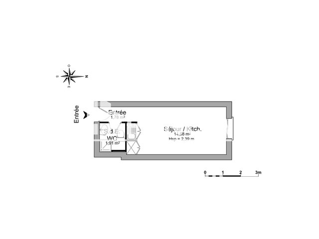 Appartement à louer, 18m², Bordeaux