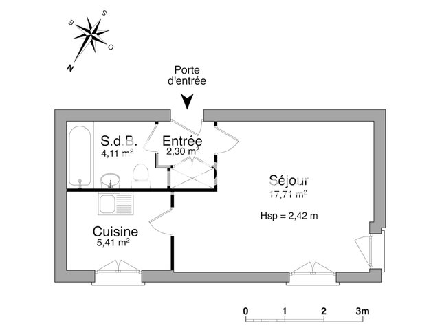 Appartement à louer, 29m², Strasbourg