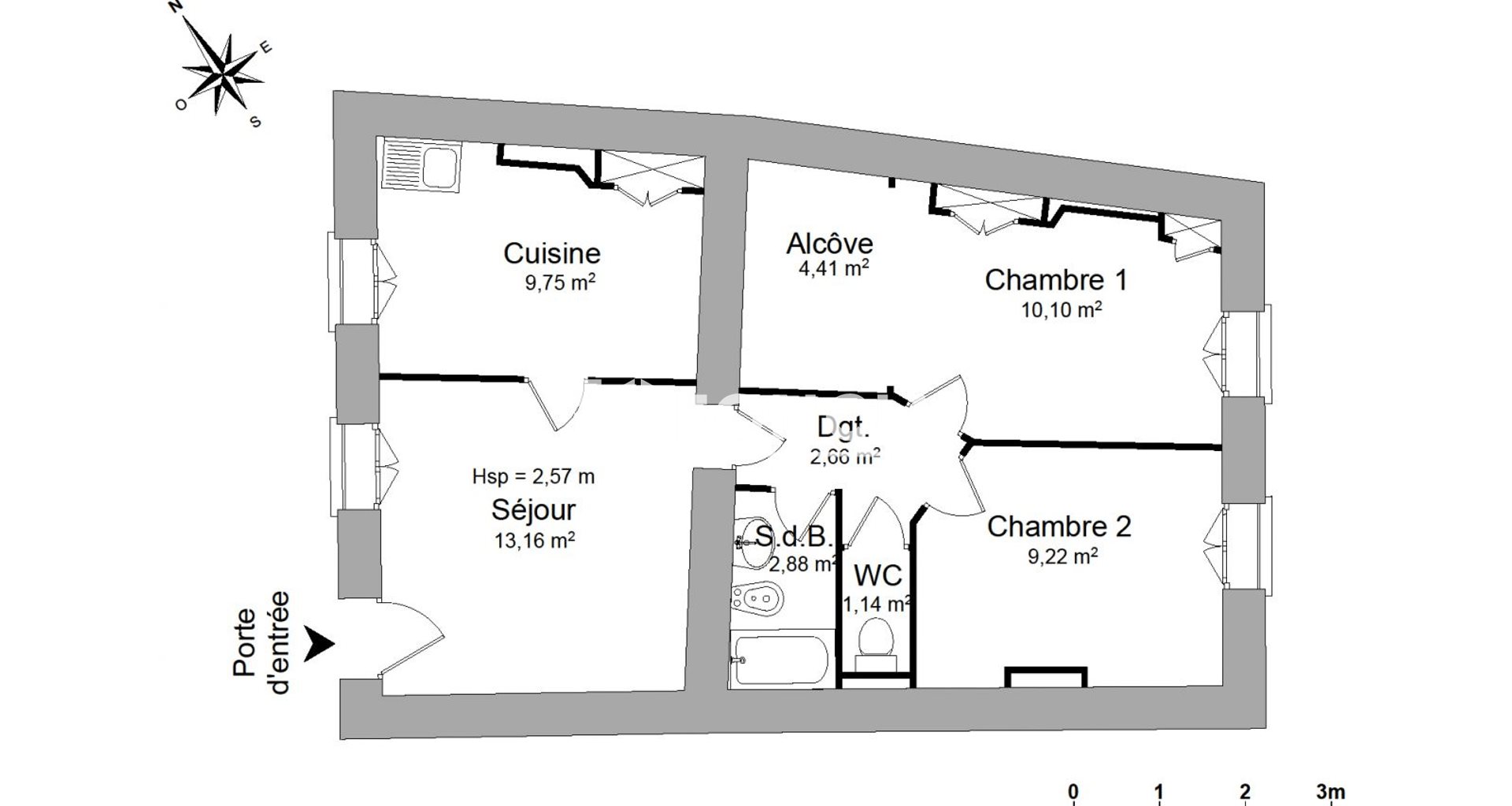 Appartement à louer, 53m², Vienne