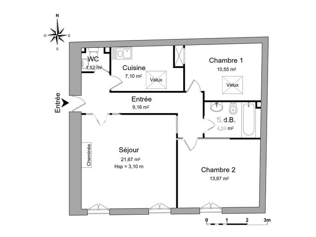 Appartement à louer, 68m², Carcassonne