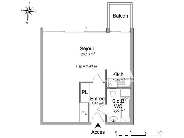 Appartement à louer, 35m², Talence
