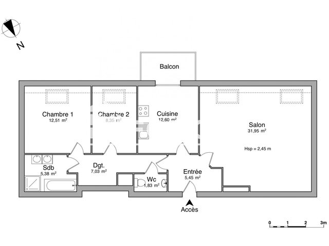 Appartement à louer, 85m², Haguenau