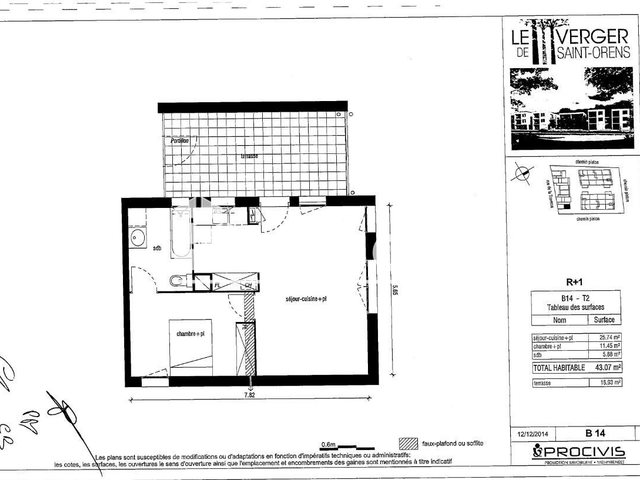 Appartement à louer, 43m², Saint-Orens-de-Gameville