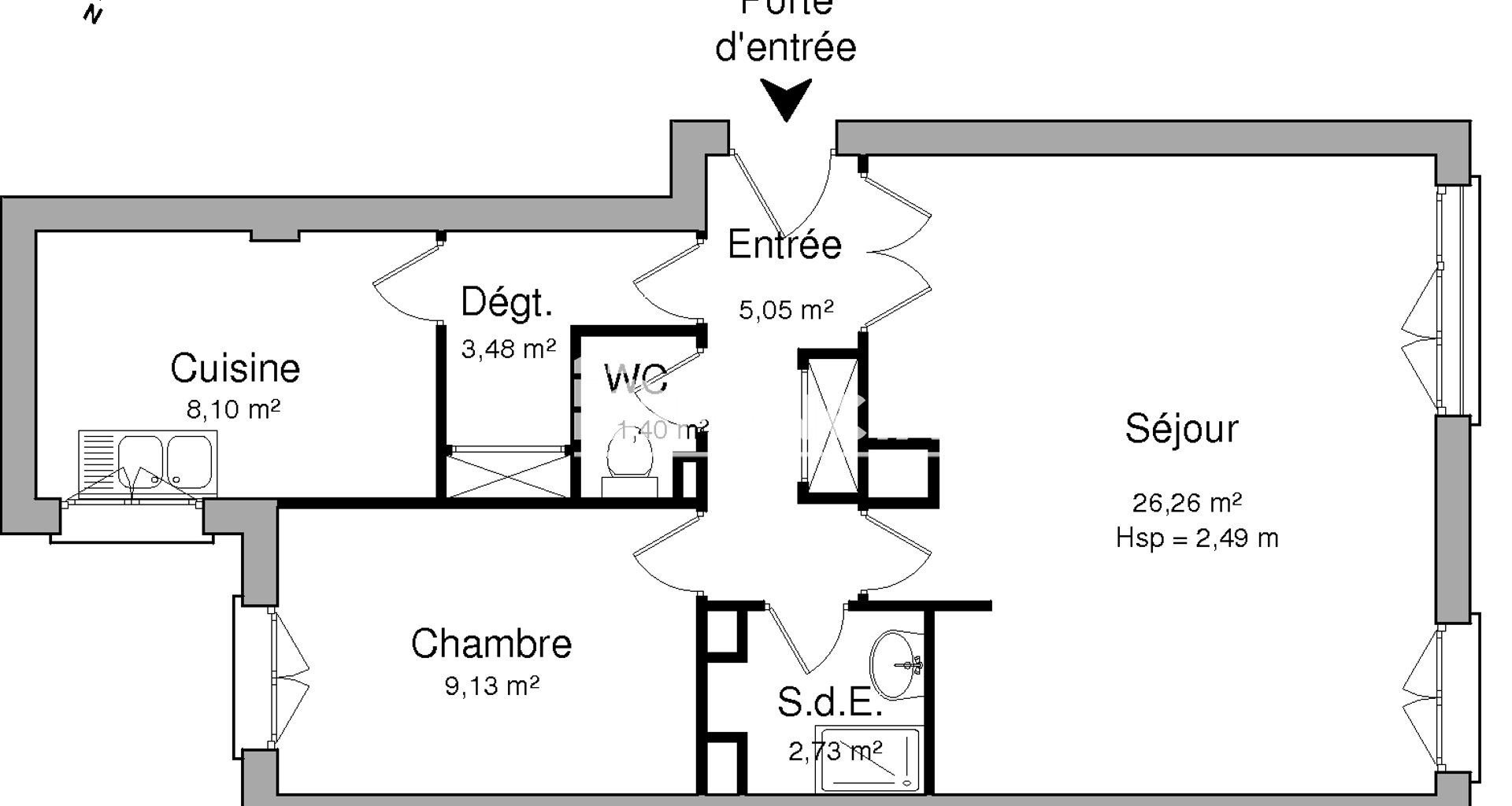 Appartement à louer, 56m², Paris 13ème