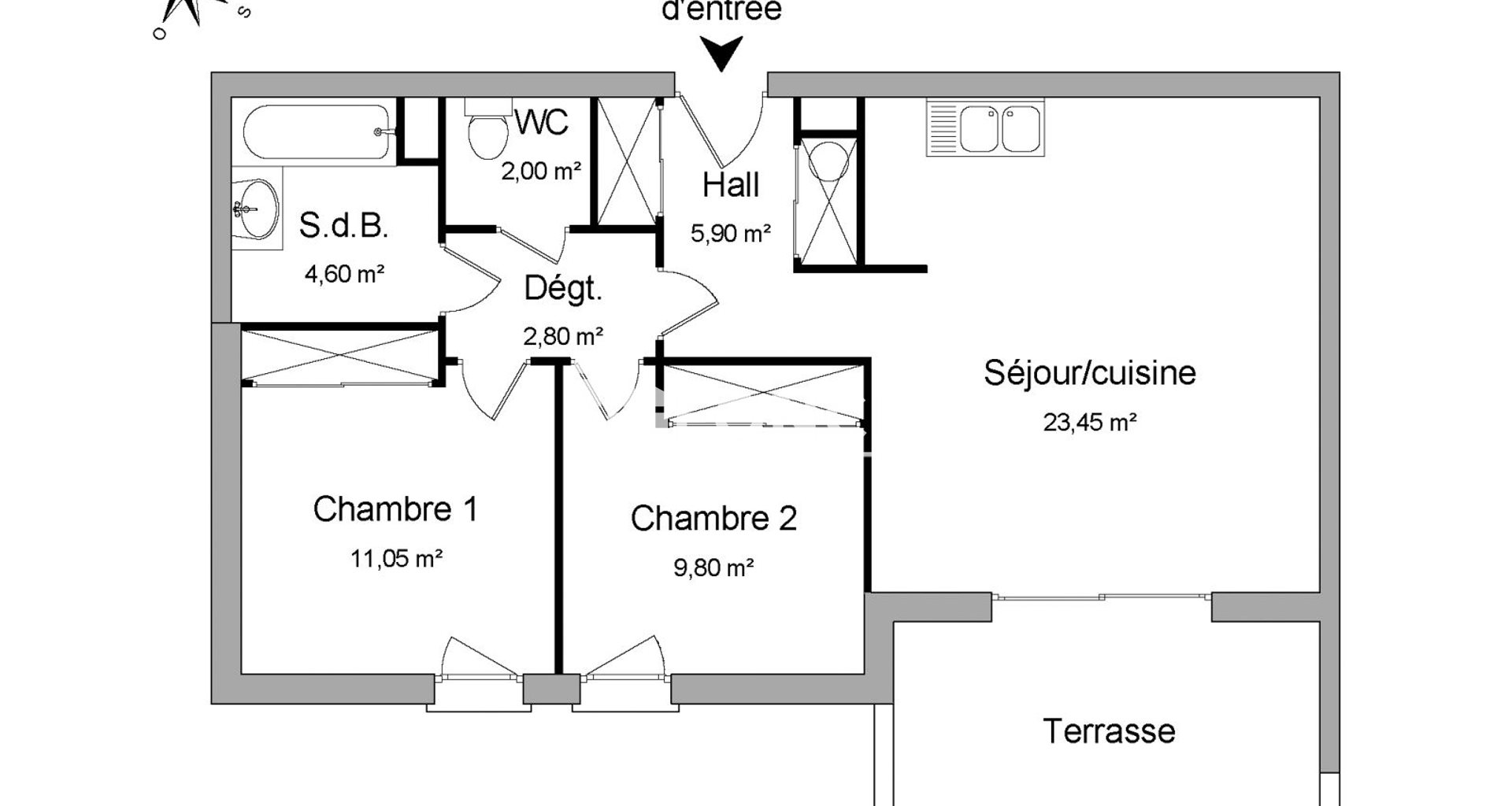 Appartement à louer, 59m², Saint-Priest-en-Jarez