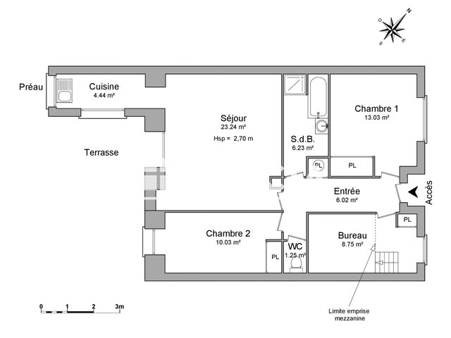 Maison à louer, 72m², Rochefort