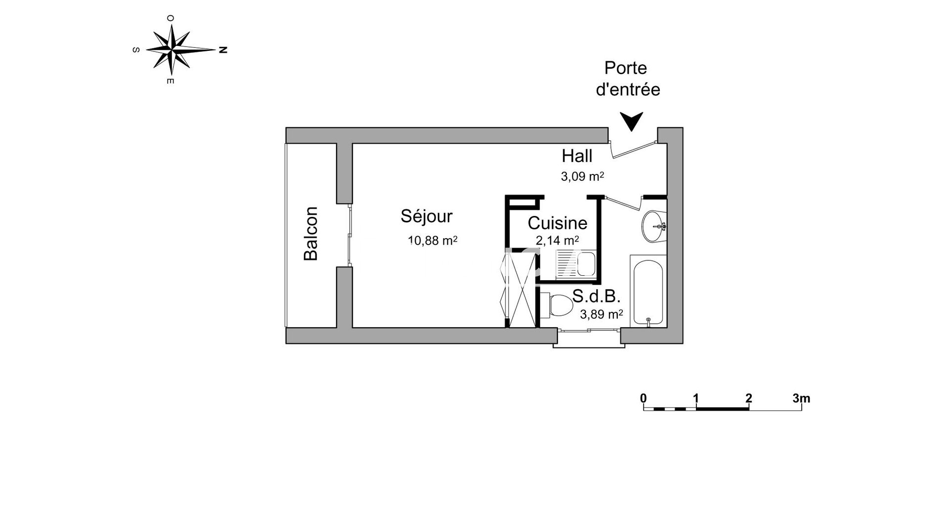 Appartement à louer, 20m², Béziers