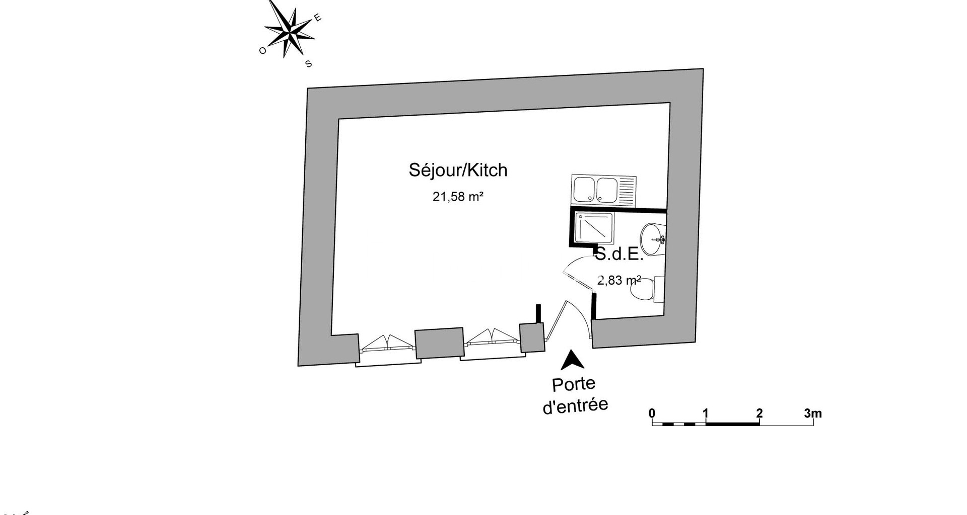Appartement à louer, 24m², Trévoux