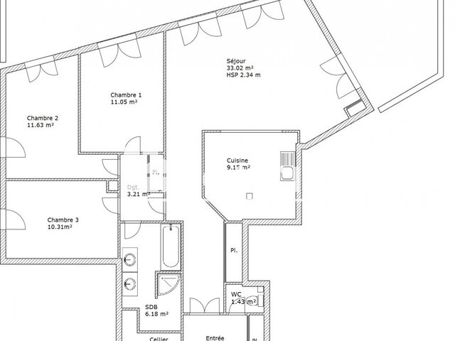 Appartement à louer, 93m², Beauvais