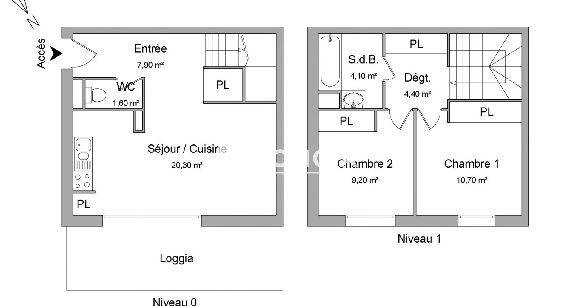 Appartement à louer, 58m², Aussonne