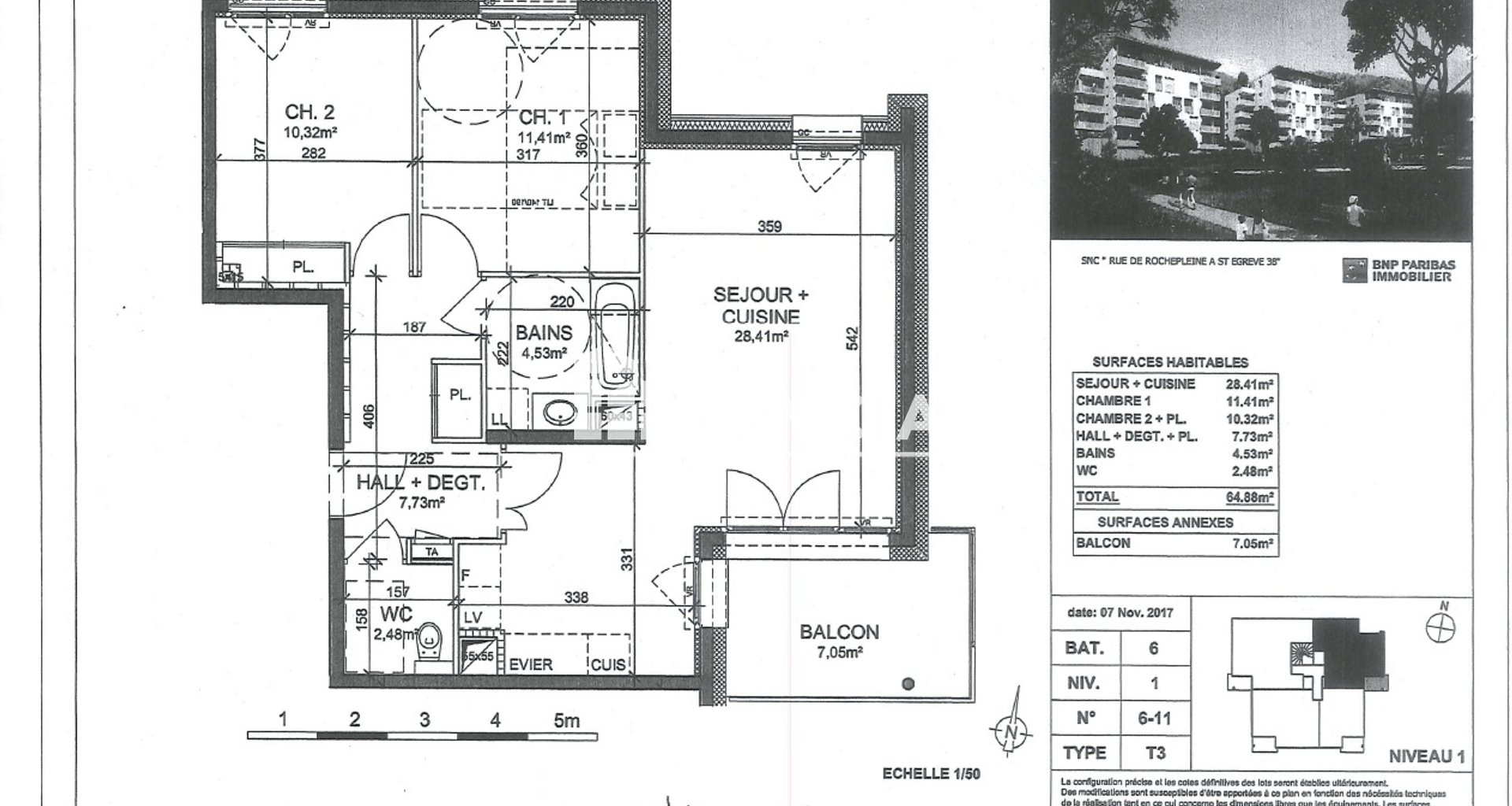 Appartement à louer, 64m², Saint-Egrève