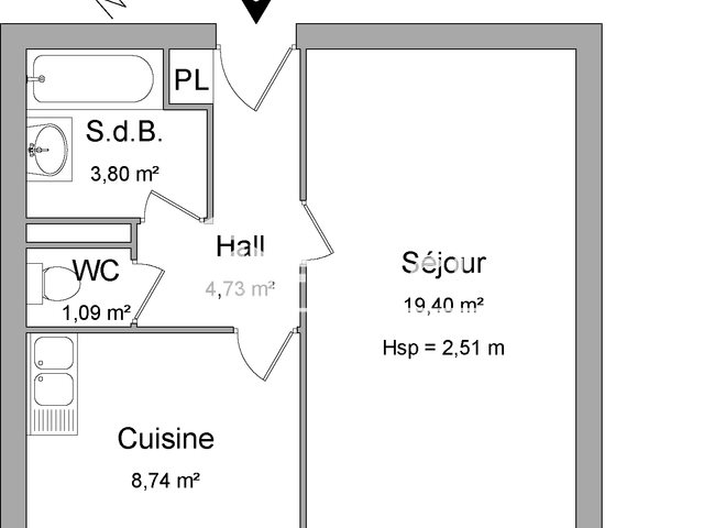 Appartement à louer, 37m², Wattignies
