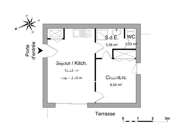 Appartement à louer, 29m², La Rochelle