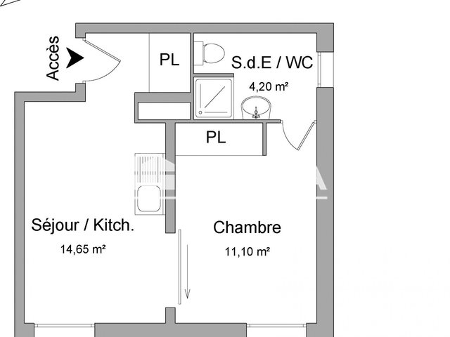 Appartement à louer, 29m², Villeneuve-d'Ascq