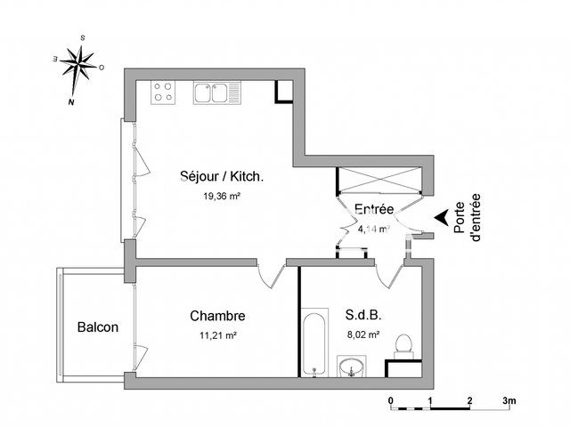 Appartement à louer, 42m², Lille