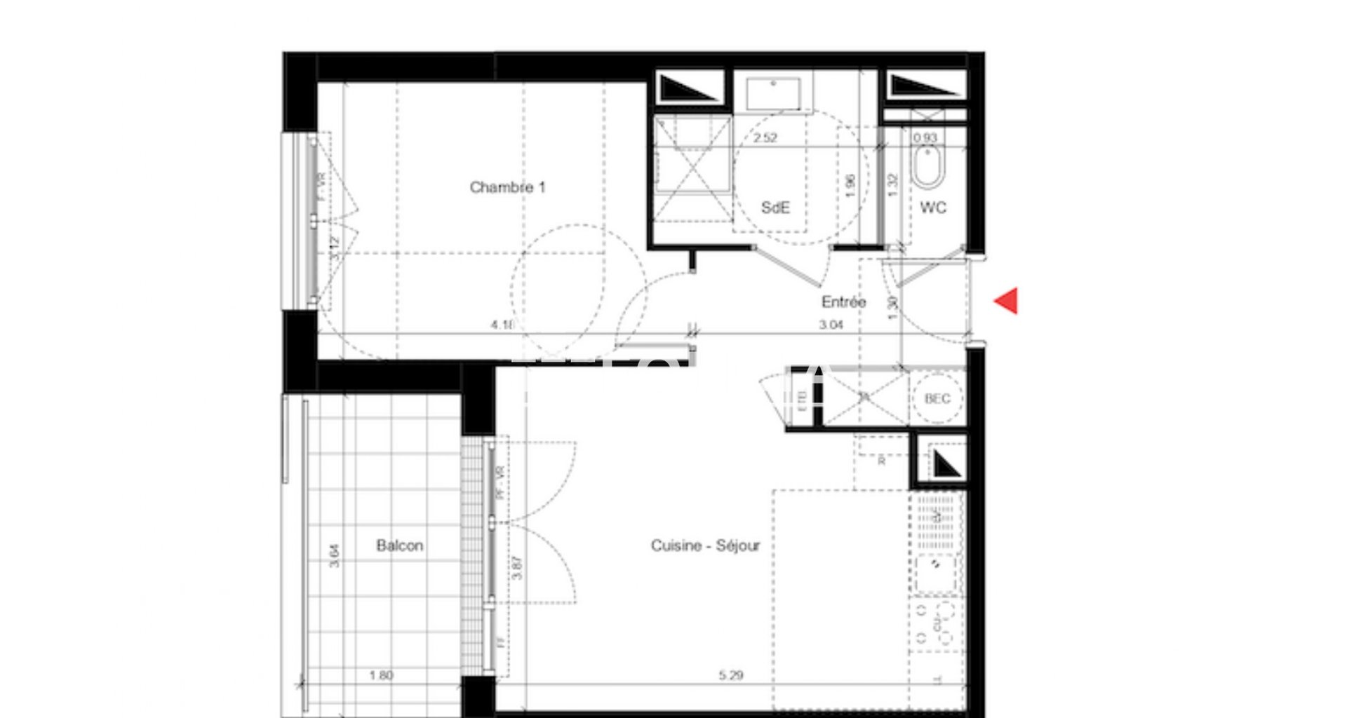 Appartement à louer, 41m², Caen