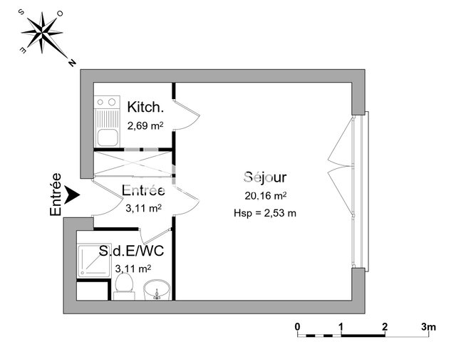 Appartement à louer, 29m², Strasbourg