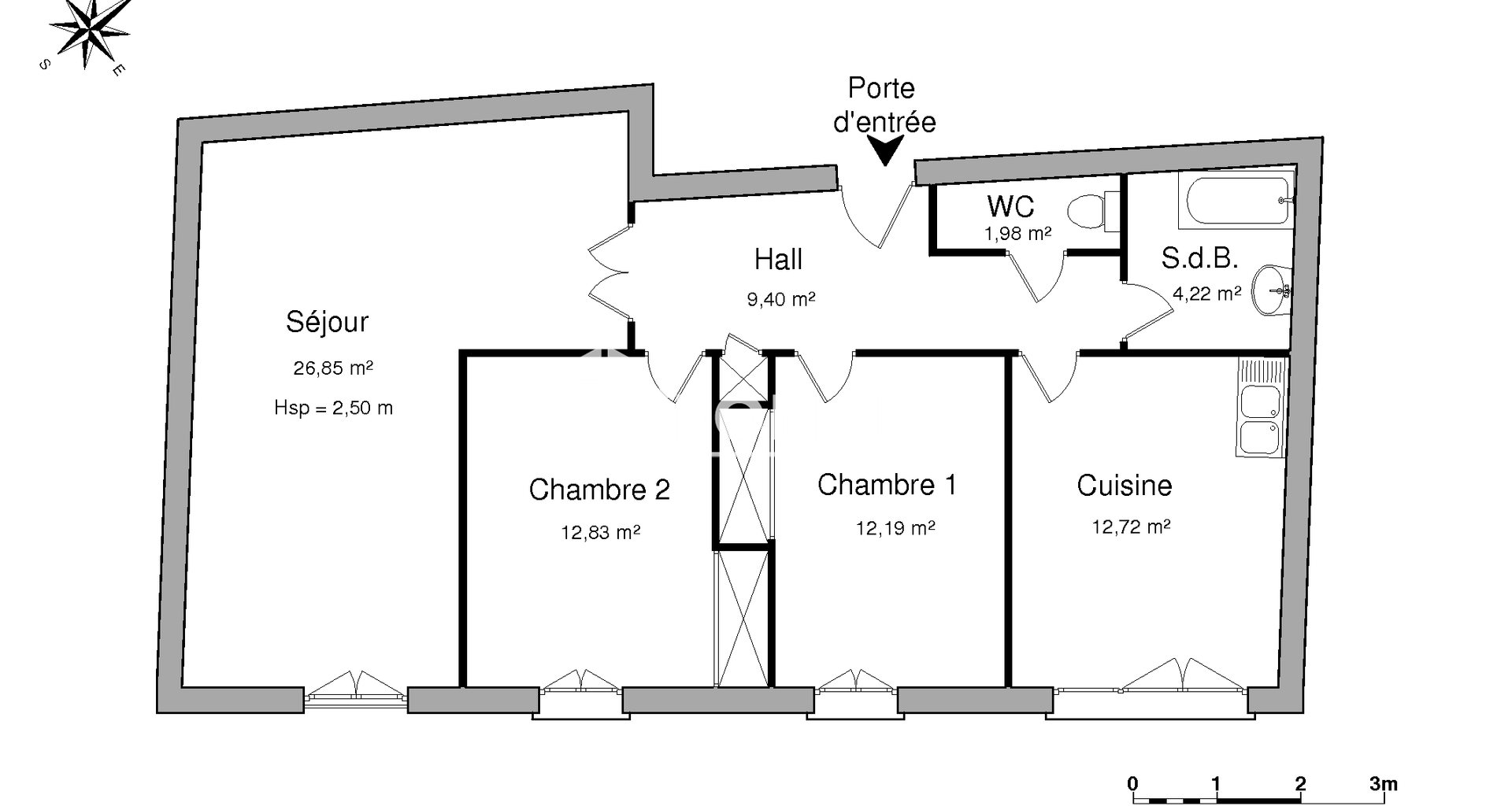 Appartement à louer, 80m², Beynost