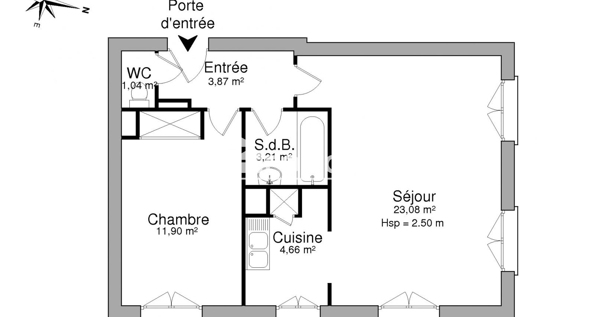 Appartement à louer, 47m², Savigny-le-Temple