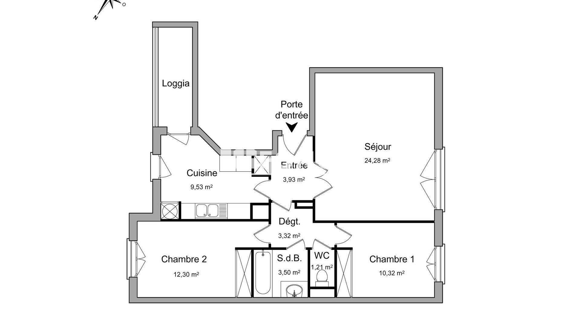 Appartement à louer, 68m², Montesson