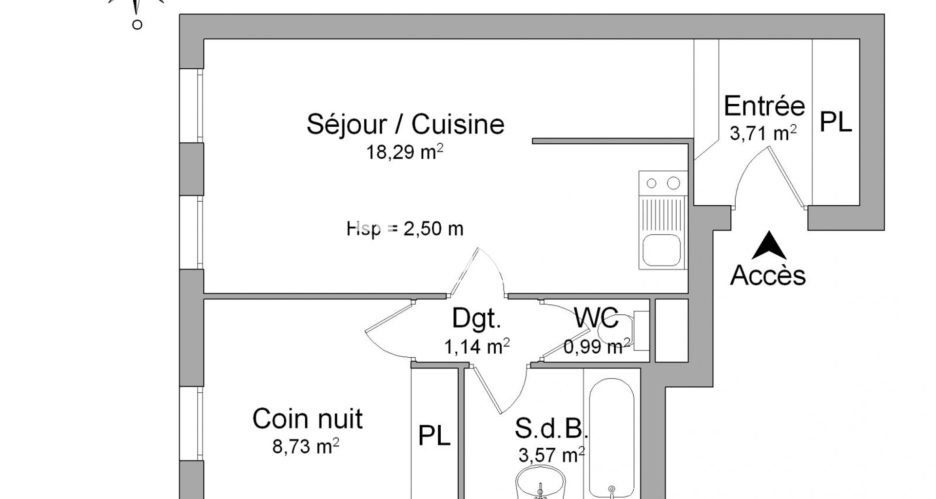 Appartement à louer, 36m², Rochefort