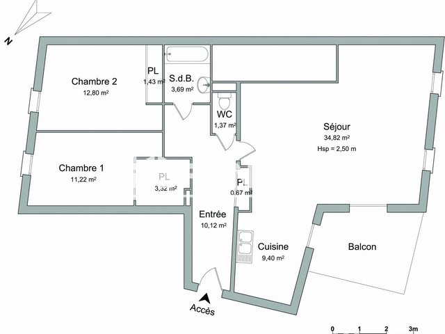Appartement à louer, 88m², Muret