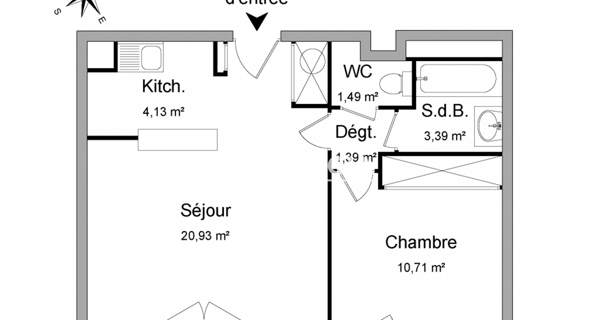 Appartement à louer, 42m², Franconville