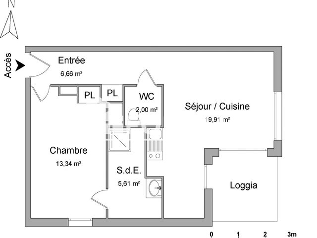 Appartement à louer, 47m², Rennes