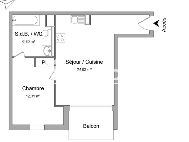 Appartement à louer, 44m², Tournefeuille