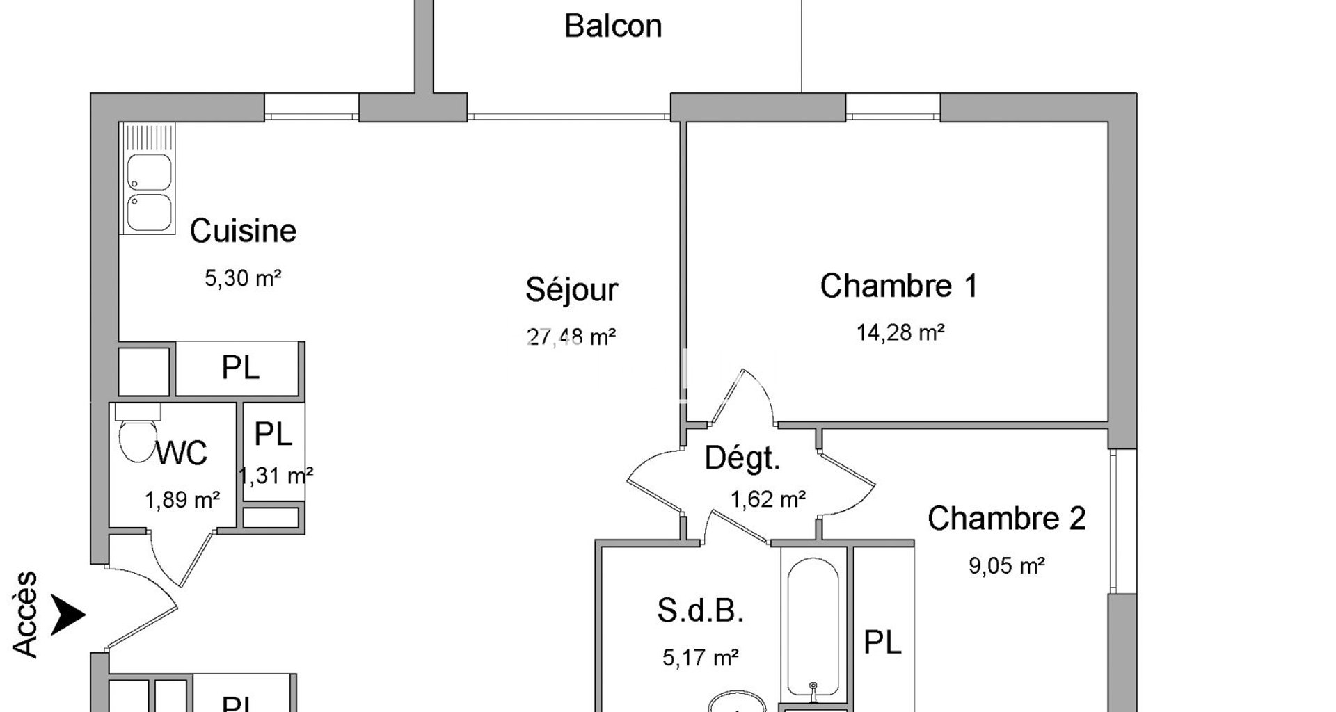 Appartement à louer, 66m², Le Petit-Quevilly