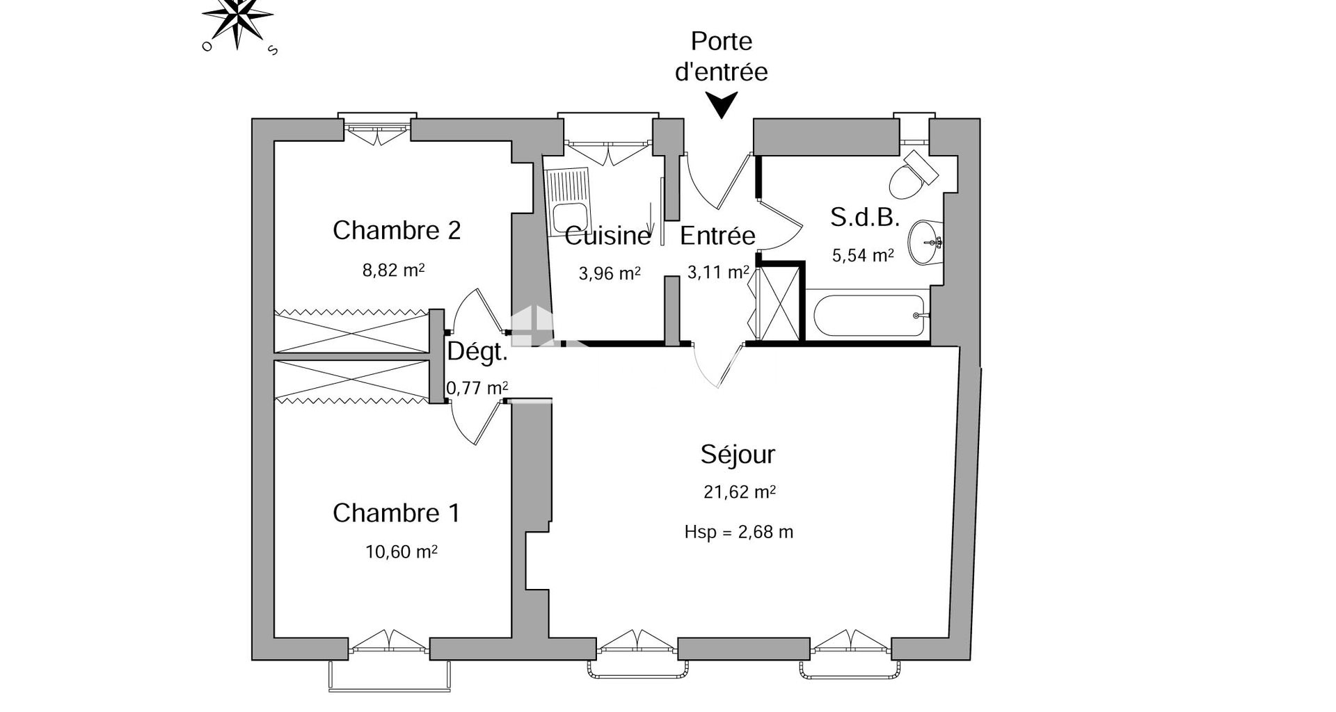 Appartement à louer, 54m², Saint-Germain-en-Laye