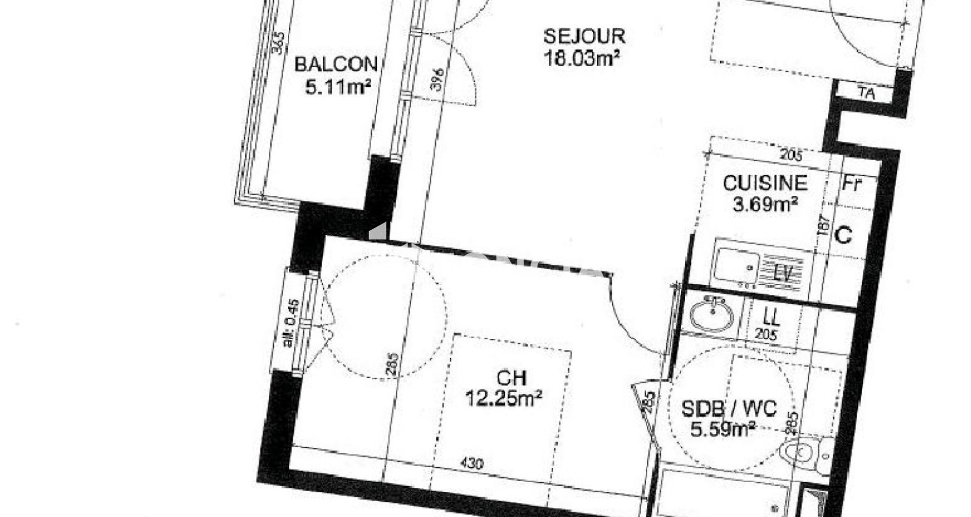 Appartement à louer, 39m², Plaisir