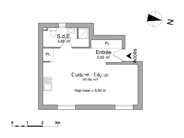 Appartement à louer, 28m², Bourgoin-Jallieu