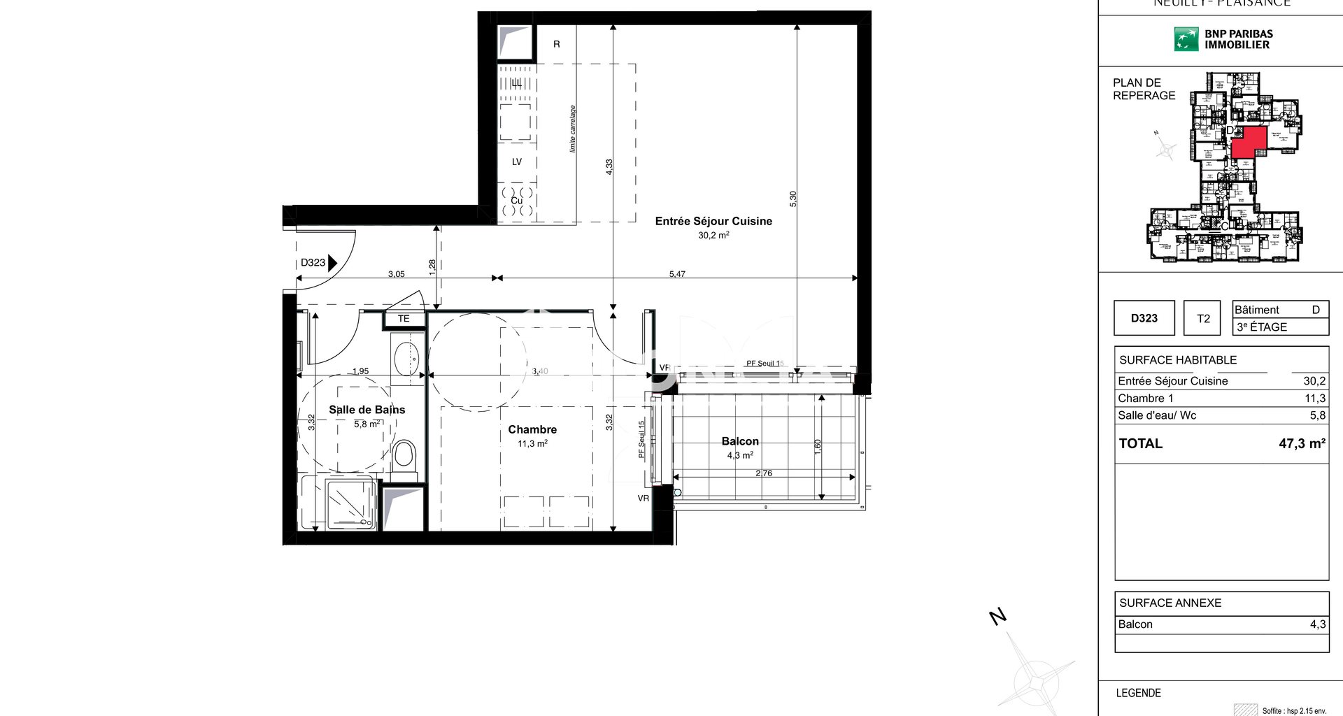 Appartement à louer, 47m², Neuilly-Plaisance