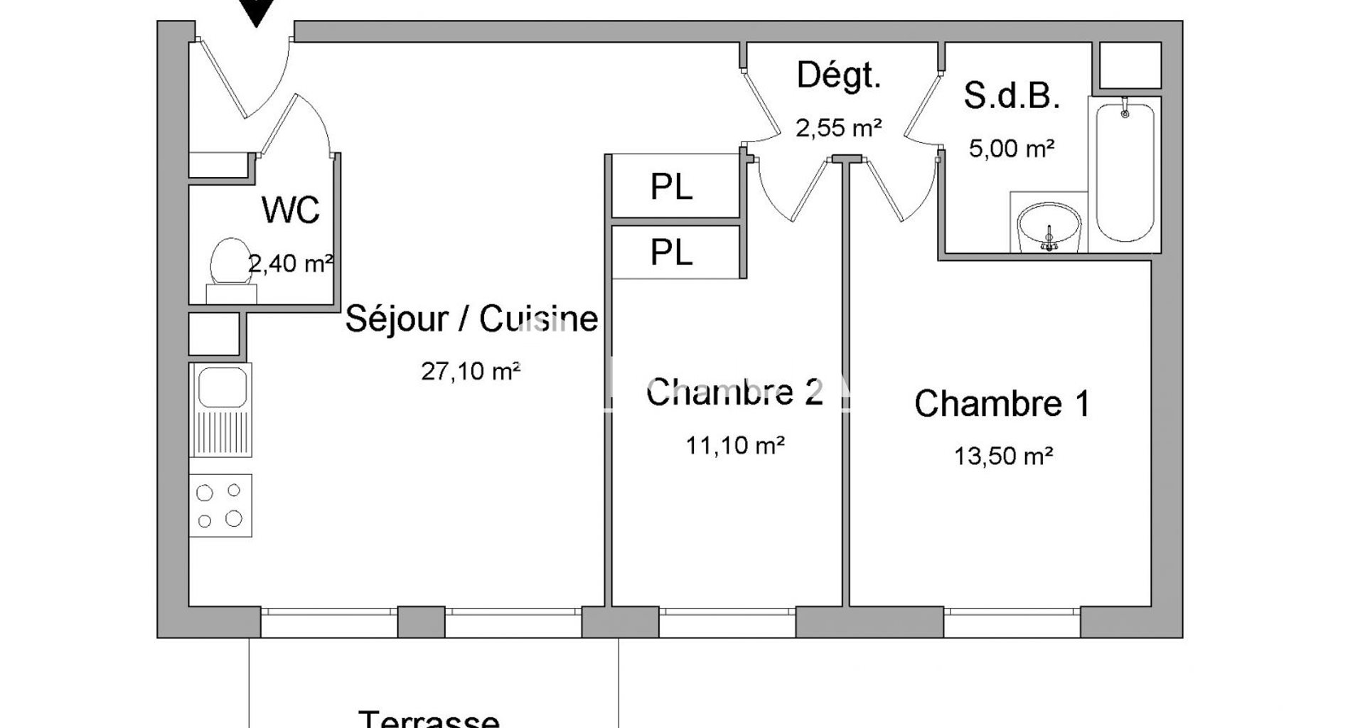 Appartement à louer, 61m², Mennecy