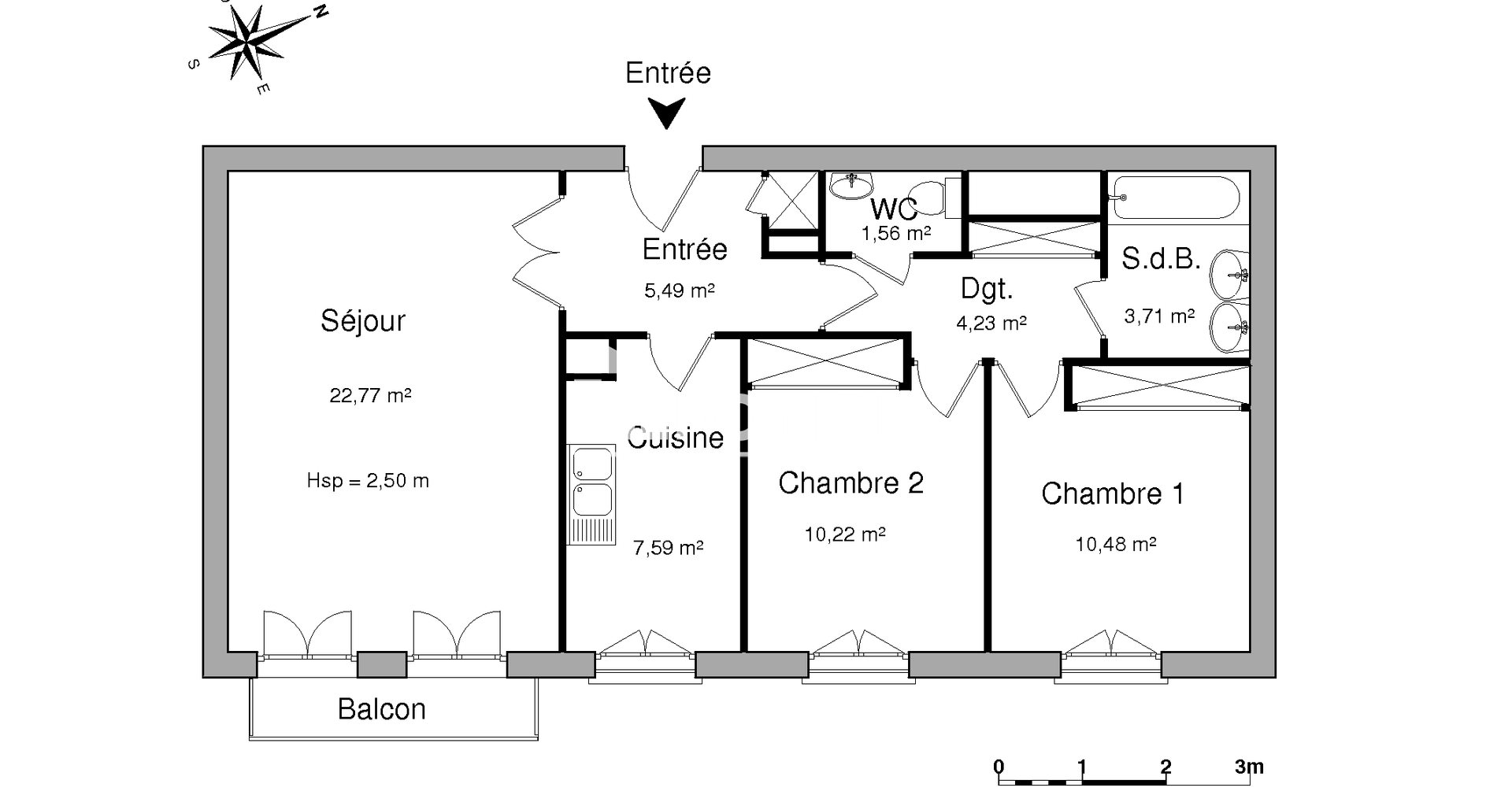 Appartement à louer, 66m², Montrouge
