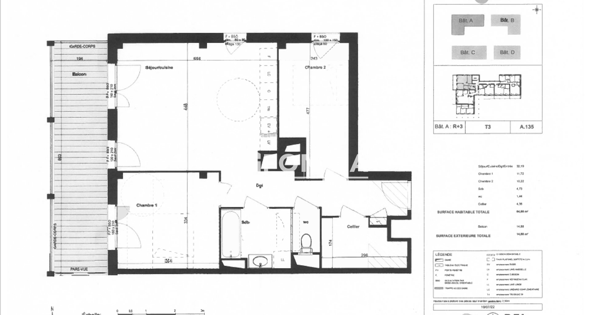Appartement à louer, 64m², Trévoux