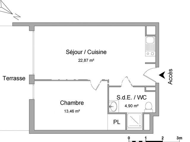 Appartement à louer, 41m², Marseille 9ème