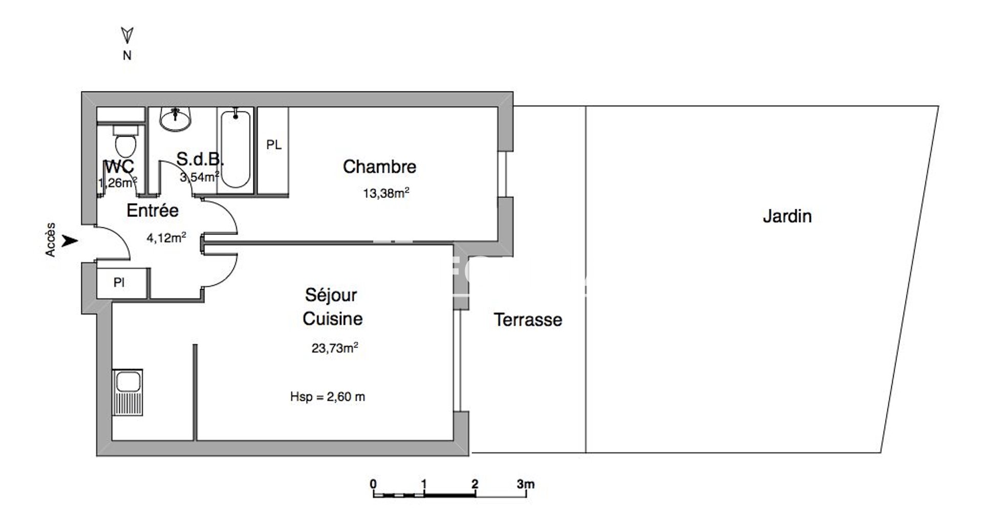 Appartement à louer, 46m², Rochefort-du-Gard