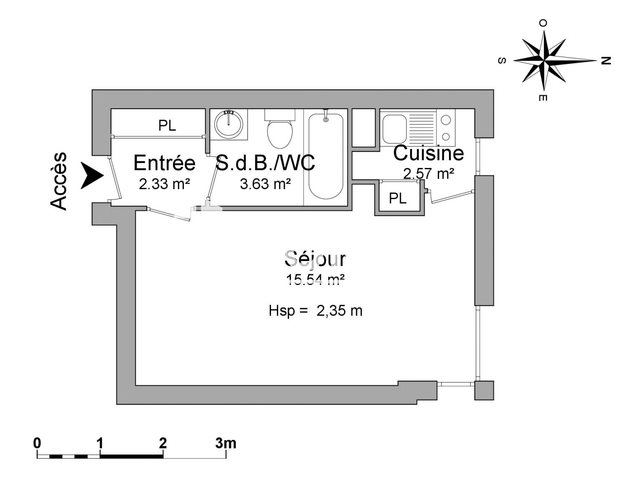 Appartement à louer, 24m², Toulouse