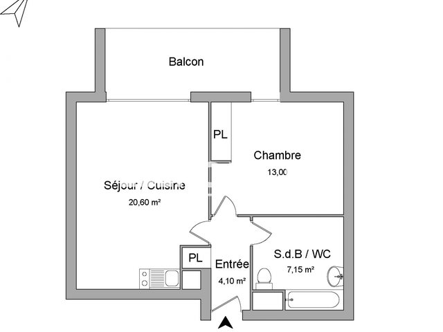 Appartement à louer, 44m², Toulouse