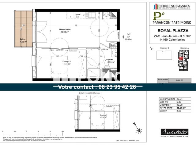 Appartement à louer, 35m², Colombelles