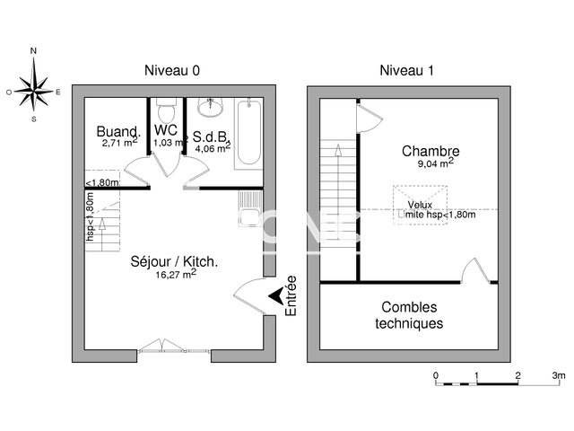 Appartement à louer, 33m², Bourgoin-Jallieu